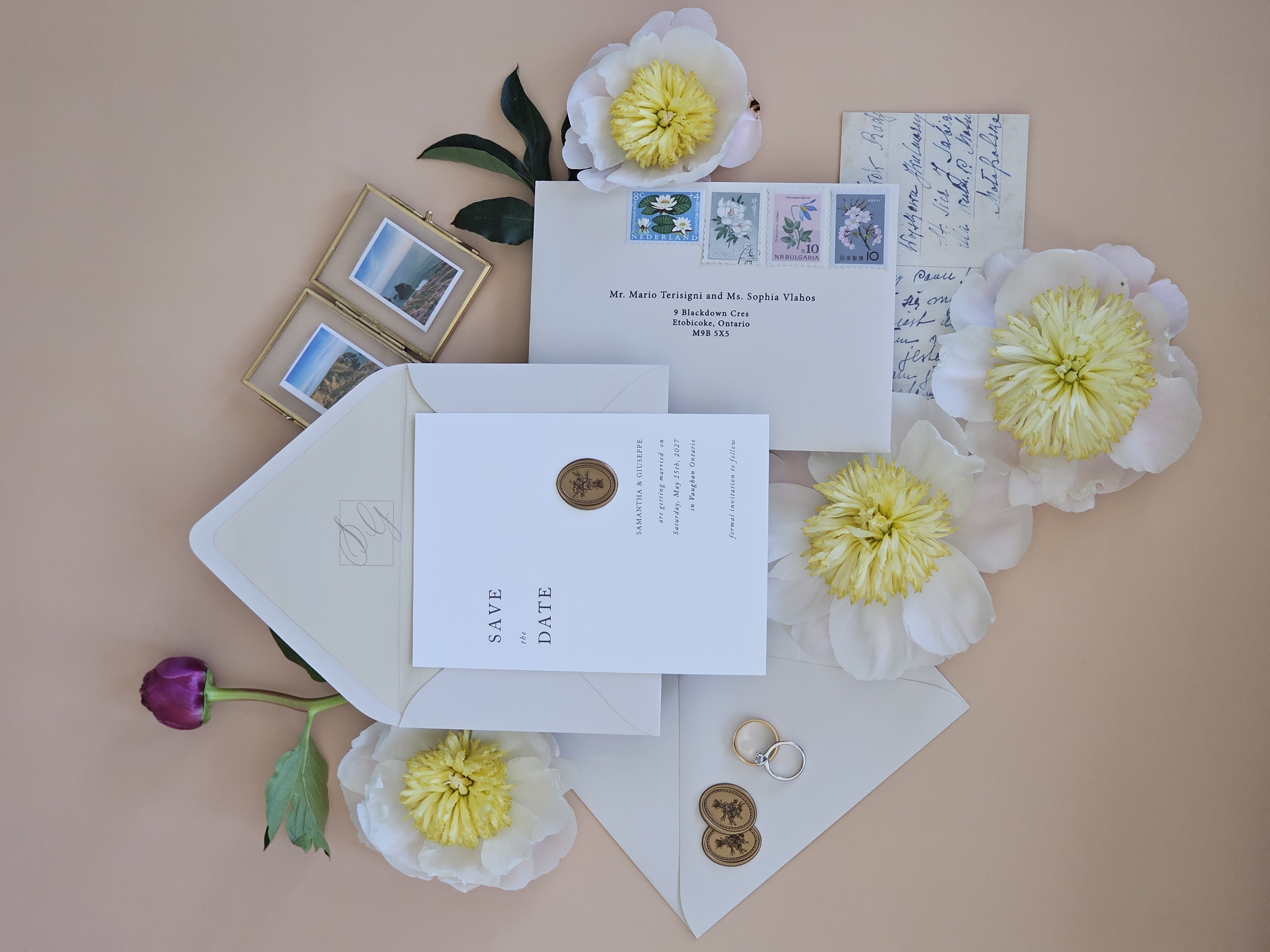 Bespoke wedding invitation suite